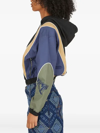 Ahluwalia Drawstring-hood Panelled Bomber Jacket