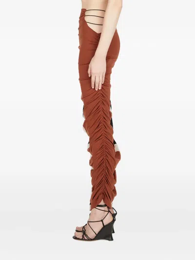 Ahluwalia Elshadai Gathered Maxi Skirt In Multi