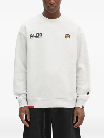 Aape By A Bathing Ape Aldo Ape Head-emblem Sweatshirt In White