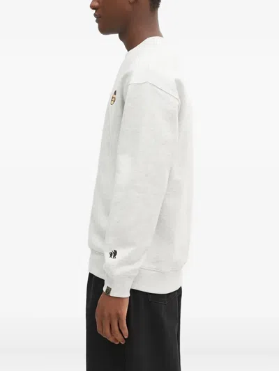 Aape By A Bathing Ape Aldo Ape Head-emblem Sweatshirt In White