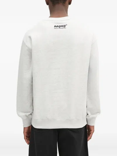 Aape By A Bathing Ape Aldo Ape Head-emblem Sweatshirt In White
