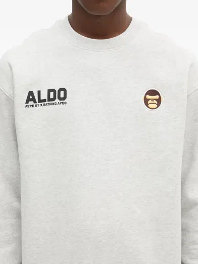 Aape By A Bathing Ape Aldo Ape Head-emblem Sweatshirt In White