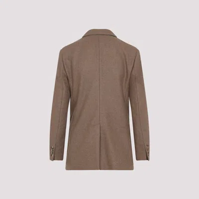 Max Mara Alpaca Cashmere Camel Yak Tailored Jacket In Brown