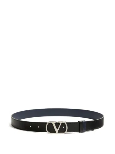 Valentino Garavani Vlogo Signature Belt In Shiny Calfskin 30 Mm