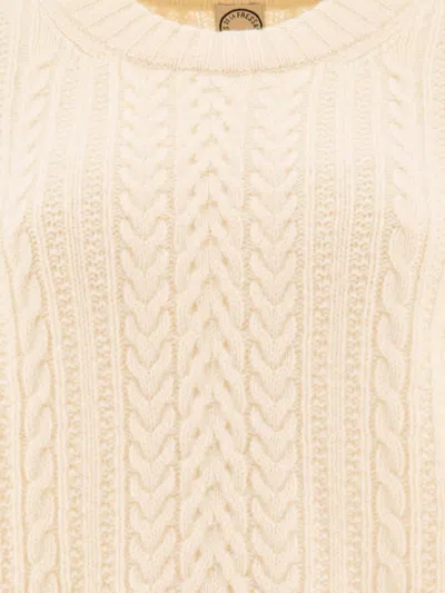 Ines De La Fressange Cable-knit Ribbed Sweater In Neutral