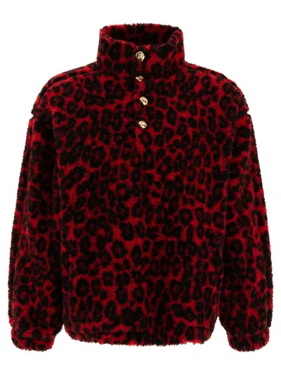 Alexander Mcqueen Leopard Print Fleece Jacket Jackets