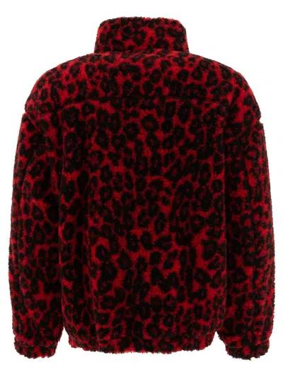 Alexander Mcqueen Leopard Print Fleece Jacket Jackets