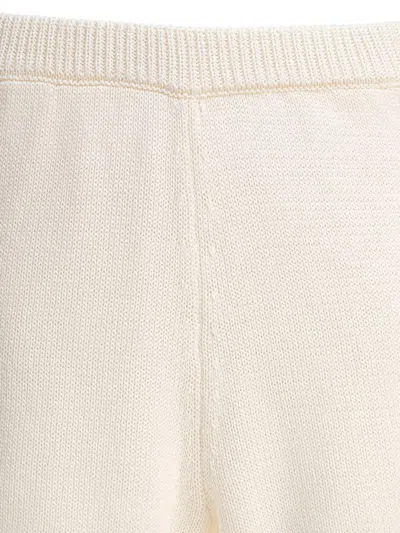 Loulou De Saison Cotton Crochet Shorts In White