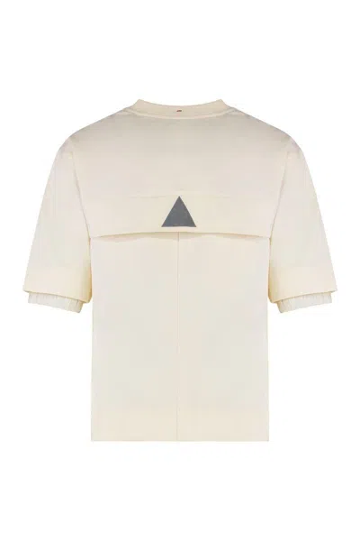 Moncler Grenoble Women Patch With Logo T-shirt In Neutral