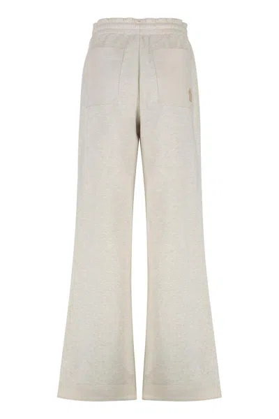 Moncler Elastic Waistband Flared Leg Track-pants In White