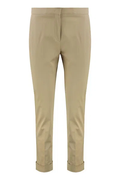 Etro Tailored Cropped Trousers Cuffed Hem In Brown