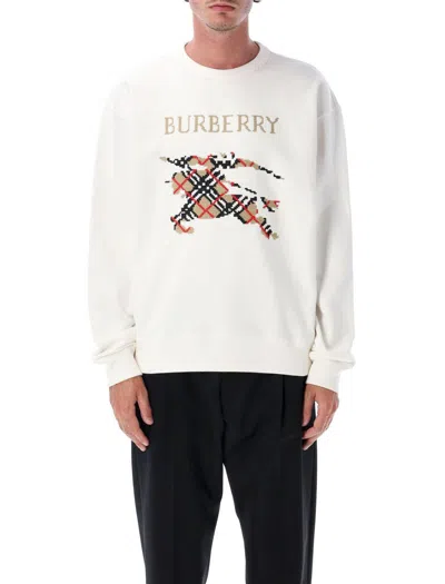 Burberry Crewneck Cotton Sweatshirt With Cross Stitch Ekd