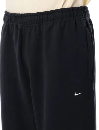 Nike Solo Swoosh Wide Leg Jogging In Black