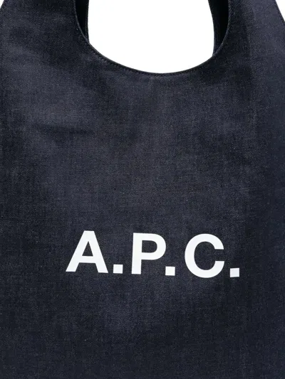 Apc A.p.c. Denim Ninon Shopping Bag