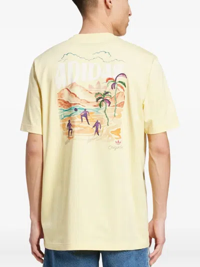 Adidas Originals Graphic Tshirt In Neutral