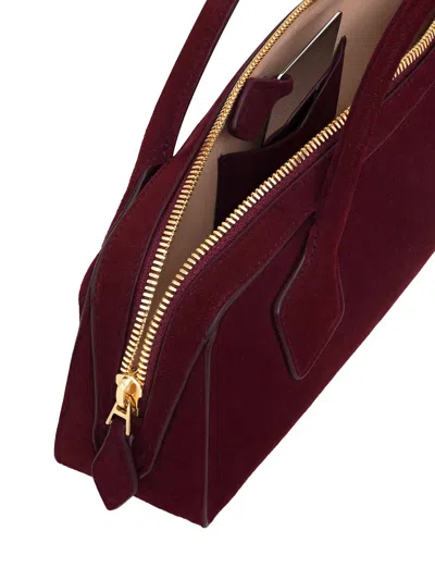 Alaïa Le Teckel Leather-trimmed Suede Clutch
