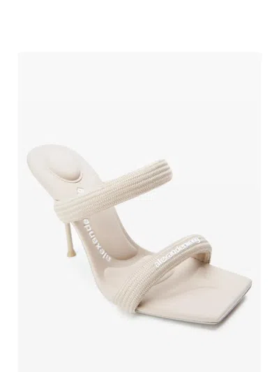 Alexander Wang Julie Double-strap Stiletto Sandals In White