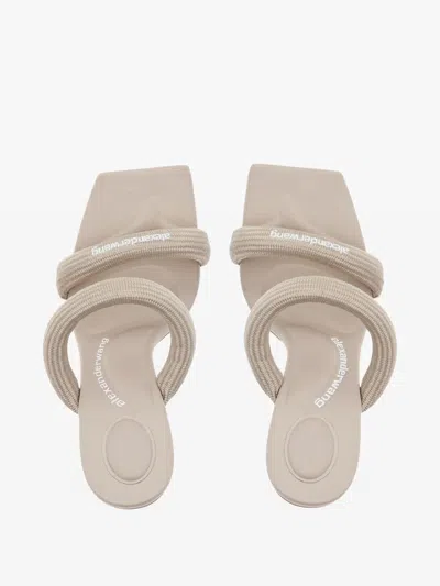 Alexander Wang Julie Double-strap Stiletto Sandals In White