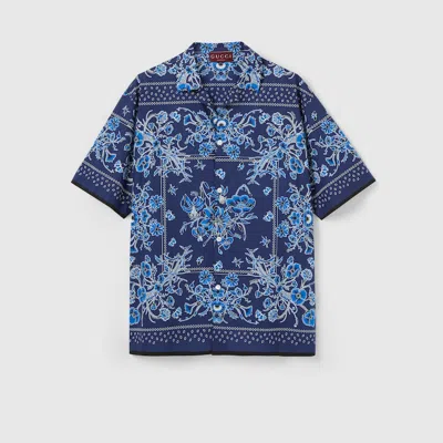 Gucci Printed Cotton Poplin Bowling Shirt