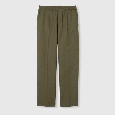 Gucci Gg Canvas Pant In Green