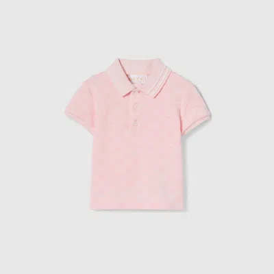 Gucci Gg Cotton Polo Shirt In Pink