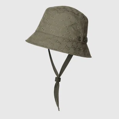 Gucci Gg Canvas Bucket Hat With Tie