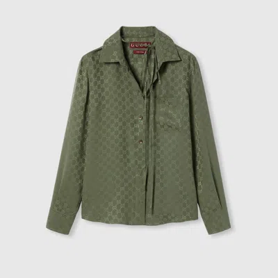 Gucci Gg Silk Jacquard Shirt