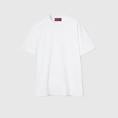 Gucci Cotton Jersey T-shirt With Logo In White