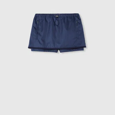 Gucci Gabardine Nylon Skort With Metal Logo