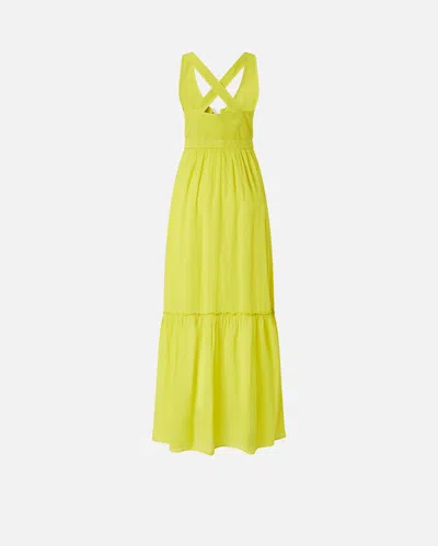 Pinko Cross-back Tiered Maxi Dress
