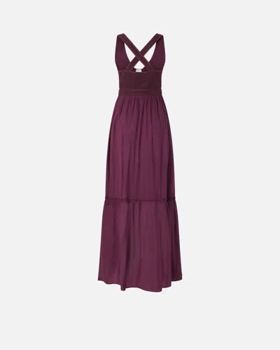 Pinko Robe Longue Décolletée Sans Manches En Coton