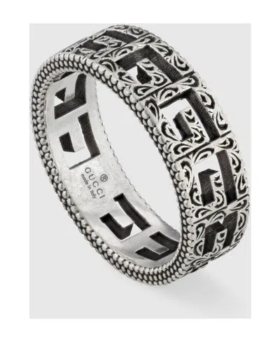 Gucci Silver Ring With Square G