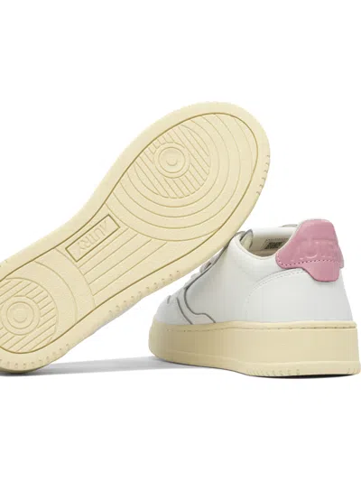 Autry Medalist Low Sneakers In White And Polignac Leather Shoes