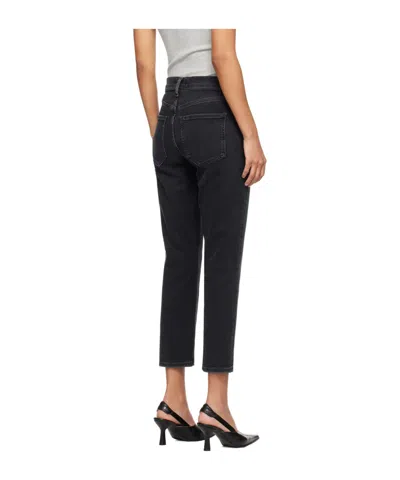 Agolde High-waisted Straight-leg Jeans In Black