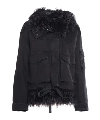Dondup Parka Jacket In Black