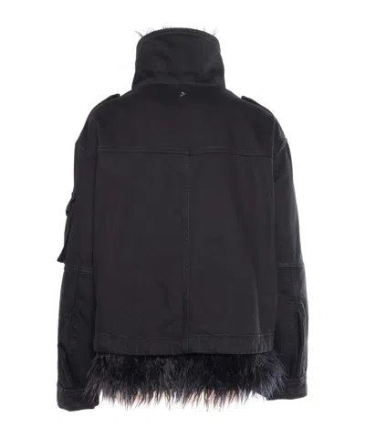 Dondup Parka Jacket In Black