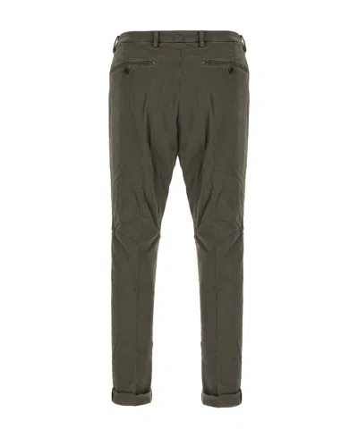 Dondup Trousers With Back Pockets And Rolled Cuffs In Gray