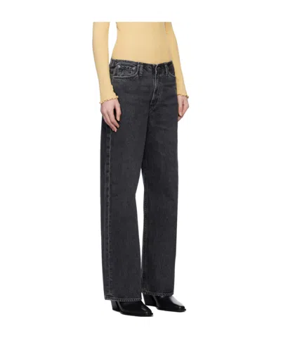 Agolde Panoramic Wild Straight-leg-jeans In Schwarz