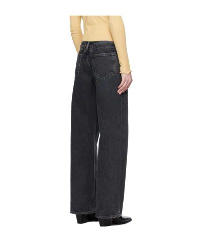 Agolde Panoramic Wild Straight-leg-jeans In Schwarz