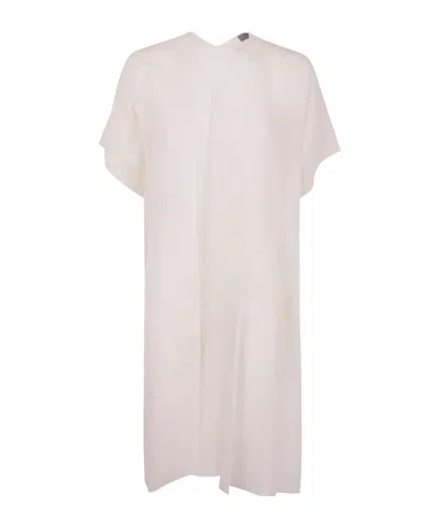 D Exterior D.exterior Silk Georgette Raincoat In Neutral