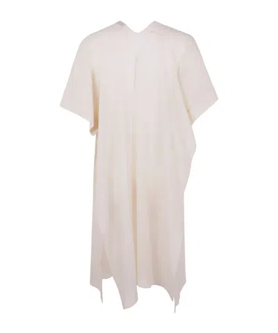 D Exterior D.exterior Silk Georgette Raincoat In Neutral