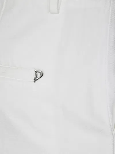 Dondup Logo Detail Shorts In White