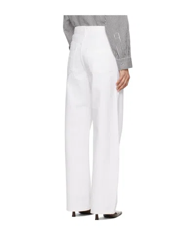 Agolde Vana Fold Wide-leg Jeans In White