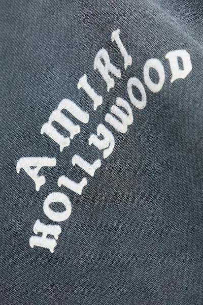 Amiri Felpa In Cotone Ardesia  Uomo In Black