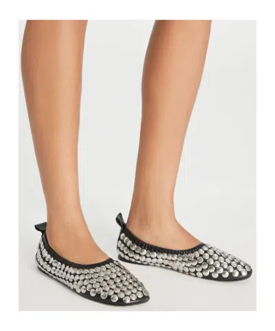 Tory Burch Studded Ballet In Neutral