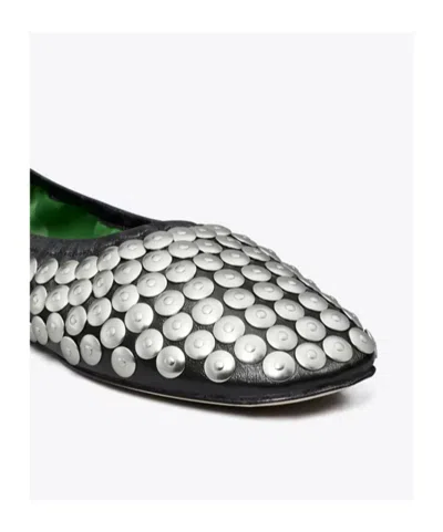 Tory Burch Studded Ballet In Neutral