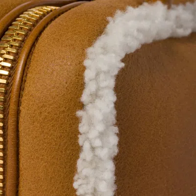 Miu Miu Rectangular Shearling Edge Shoulder Bag