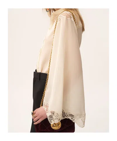 Chloé Blouse In Georgette And Lace In White