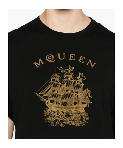 Alexander Mcqueen Black T-shirt With Print