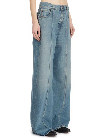 Haikure Peace Wide Leg Jeans In Blue